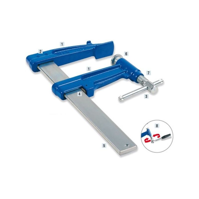 TORNILLO APRIETE PROF LLANTA 30X8MM APERTURA 25CM 3-P URKO