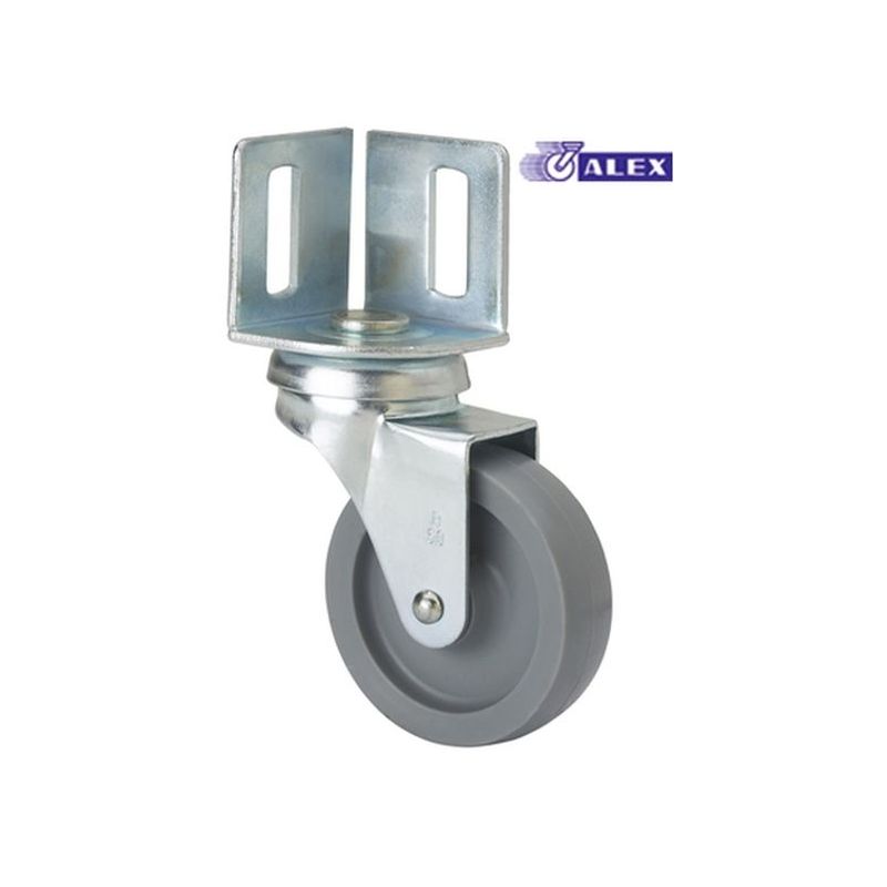 RUEDA GIR 040MM 3-0009 ANGULO RANURADO 022KG.LISO PP GR B BP