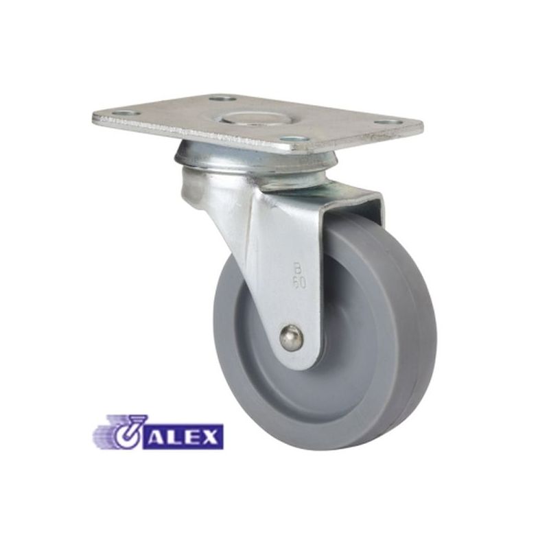 RUEDA GIR 060MM 3-0003 PL.070X055 040KG.LISO PP GR BD BP ALE