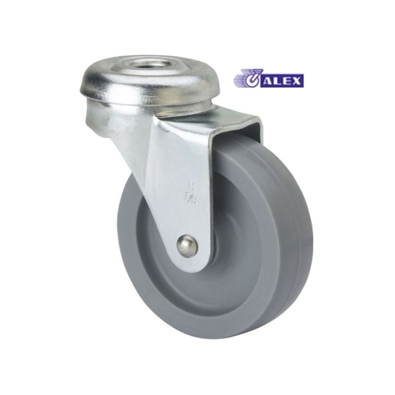 RUEDA GIR 030MM 3-0005 AG/PAS 015KG.LISO PP GR BD BP ALEX