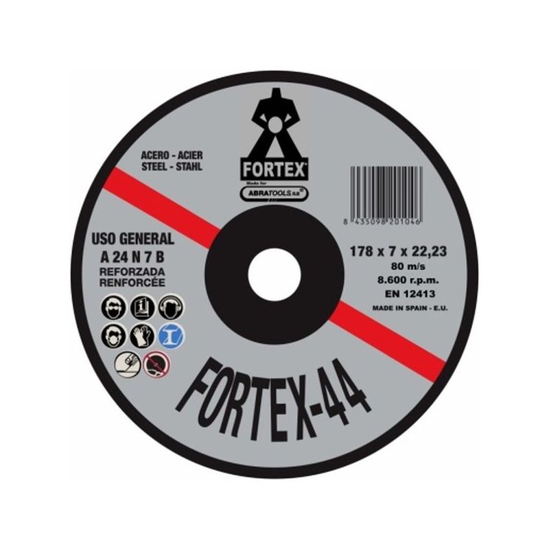 DISCO DESBASTE METAL 178x7x22 MM FORTEX
