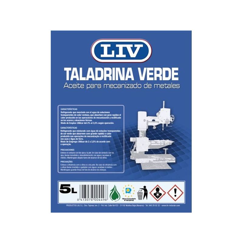 TALADRINA REFRIGERANTE LUBRICANTE VER LIV 5 LT