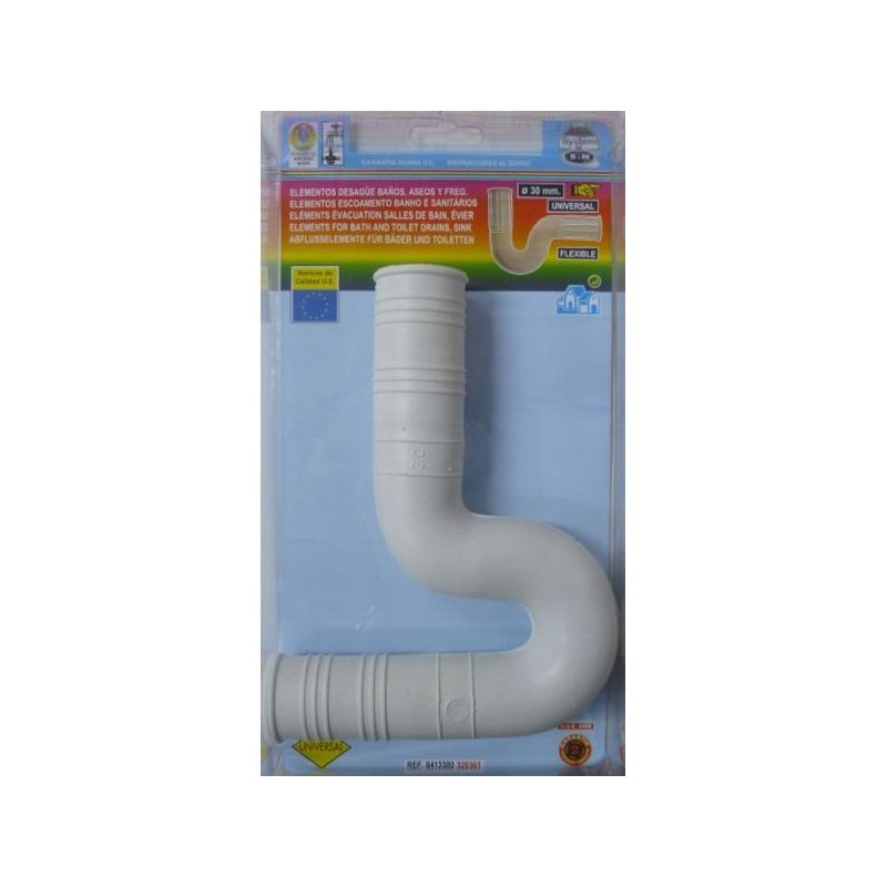 SIFON EVAC EXTEN 30X30MM FLEX UNIV PVC S&amp;M