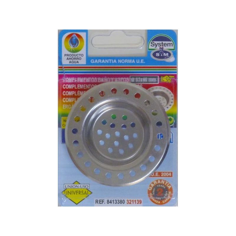 REJILLA FREGAD DESAGUE GRANDE INOX S&amp;M