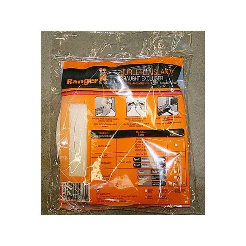 BURLETE PTA/VENT. 12MMx10MT ADH ESPUMA BL RANGER