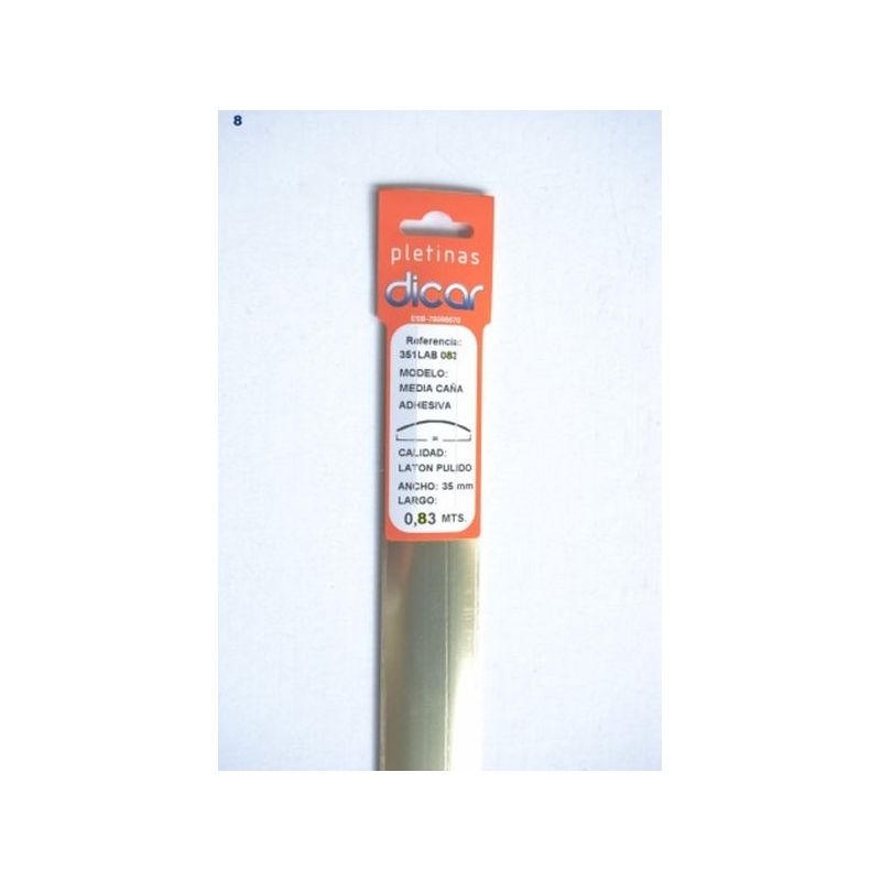 PLETINA PERF 83X3,5MM 1/2C ADH INOX LAT DICAR