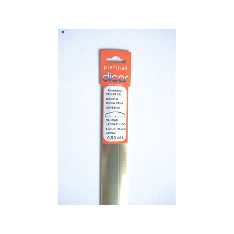 PLETINA PERF 93X3,5MM 1/2C ADH INOX LAT DICAR