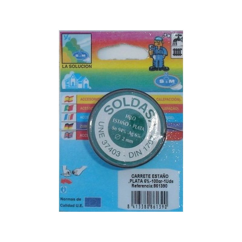 ESTAÑO SOLD PLATA 100GR 6% S&amp;M