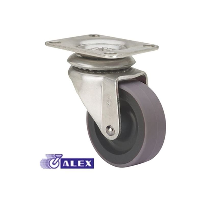 RUEDA GIR 060MM 2-1034 PL.051X051 040KG.LISO GOM N/G Z PGI A