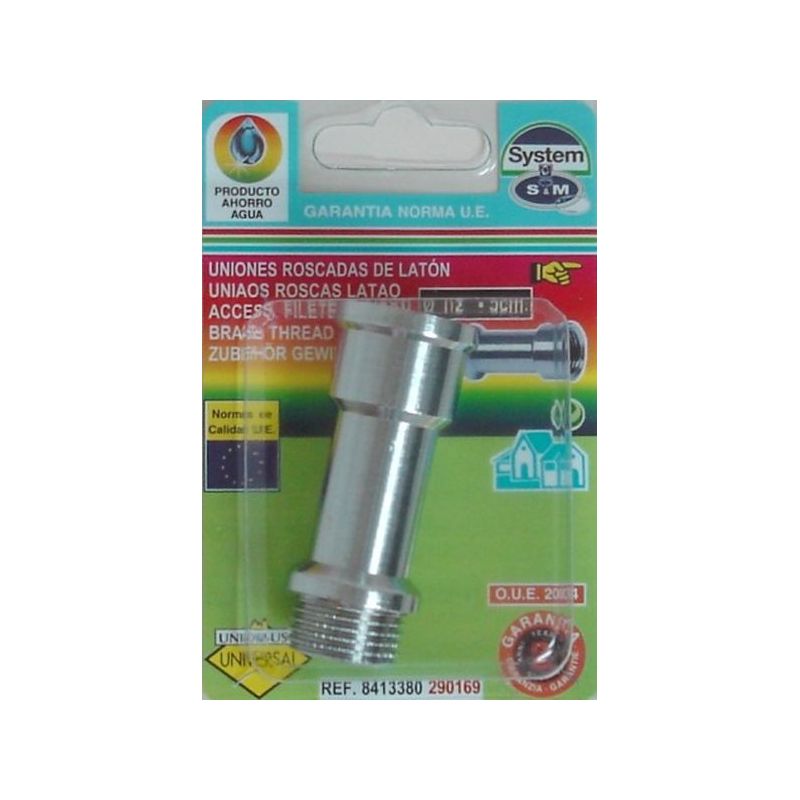 UNION ALARGO GRIFOS M-H 1/2&quot; - 5CM CROMO S&amp;M
