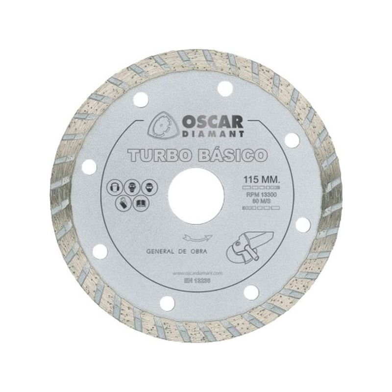 DISCO CORTE TURBO 115 MM DIAM BASICO OSCAR DIAMANT