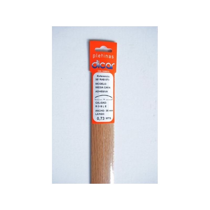 PLETINA PERF 73X3,5MM 1/2C ADH INOX ROB DICAR