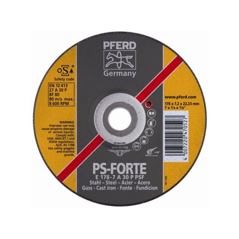DISCO DESBASTE METAL 115x7x30 MM PFERD