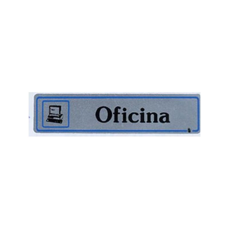 PLACA SEÑAL ADH 175X040MM OFICINA ALU PLA SUPERL.