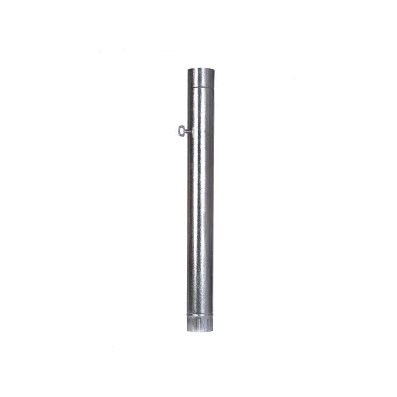 TUBO ESTUFA CON LLAVE 090MM AC.GALV THECA