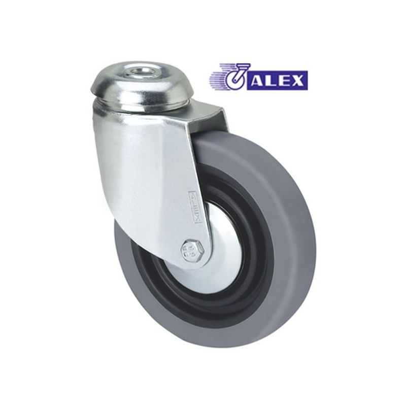 RUEDA GIR 080MM 1-0179 AG/PAS 060KG.LISO GOM N/G BH PGI ALEX