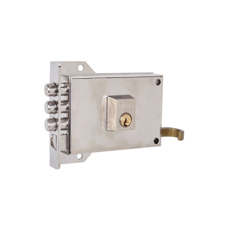 CERRADURA SOBR. 120X60MM 7IHN H.NIQ. PIC/PAL IZQ YALE