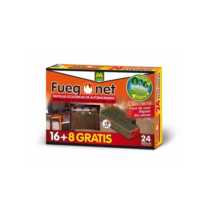 PASTILLA ENCENDIDO BARBACOA FUEGONET 24 PZ