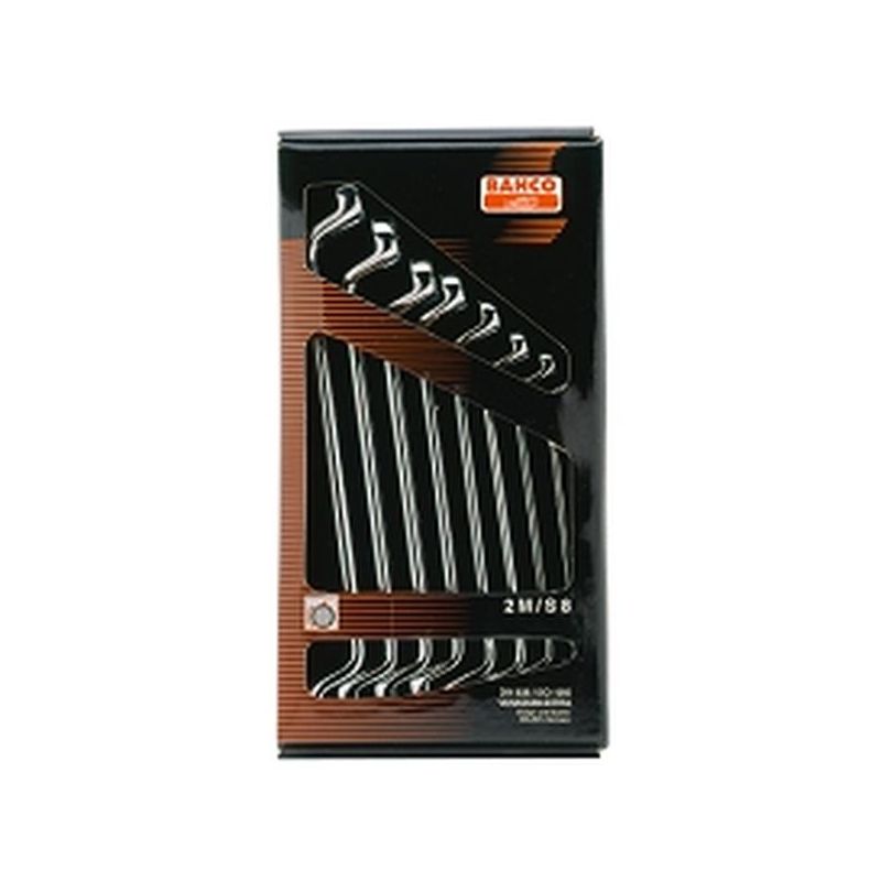 LLAVE ESTRELLA ACODADA 6-7-20-22MM 2 BOCAS BAHCO 8 PZ