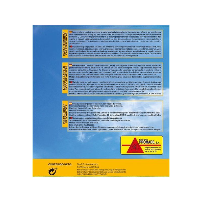 PROTECTOR MAD EXT 750 ML 0,75 LT TECA AGUA PROMADE