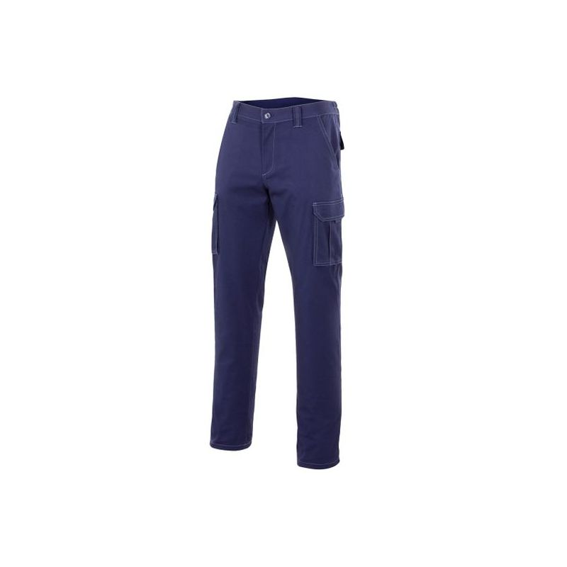 PANTALON TRABAJO T58 ELAST. TERGAL AZ/MAR MLTIBOL VELILLA