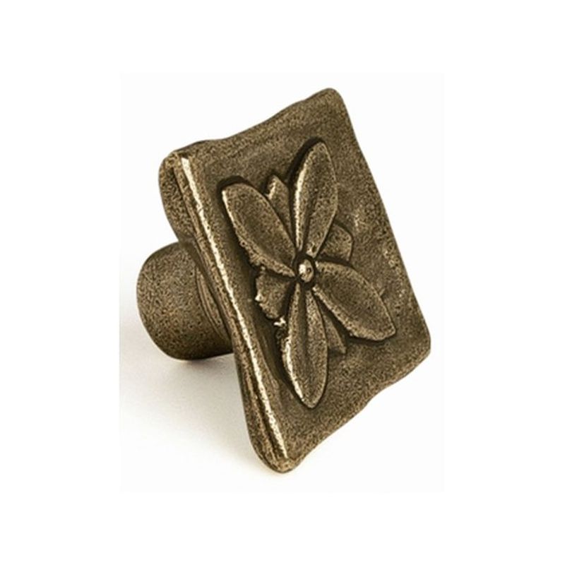 POMO MUEB 33x33MM ZAMAK CUERO REI