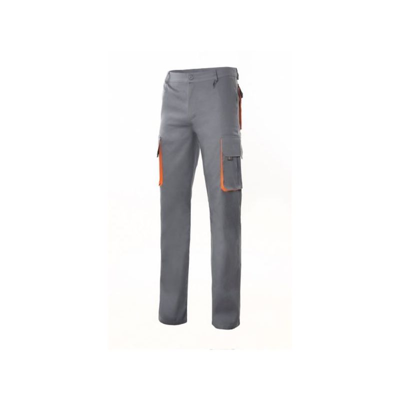 PANTALON TRABAJO T48 CON PINZA TERGAL GR/NAR MLTIBOL VELILLA
