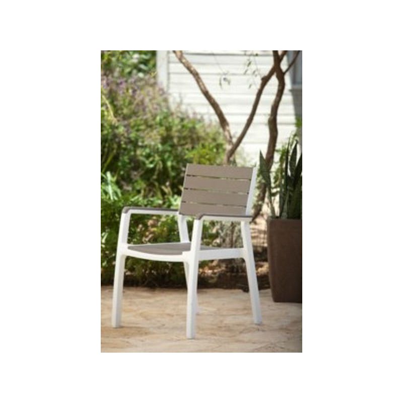 SILLON JARD FIJO CURVER RES ALUMINIO/MADERA HARMONY 223074