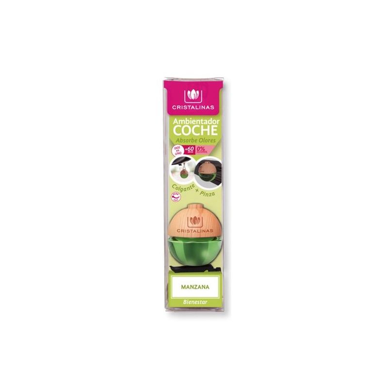AMBIENTADOR COCHE MANZANA 6ML CRISTALI.