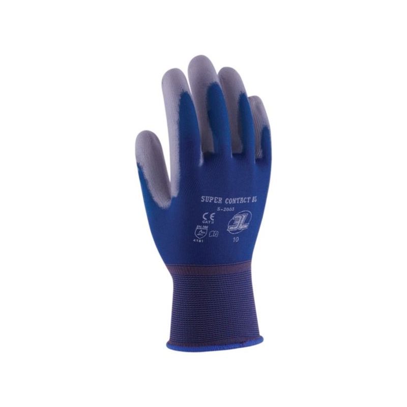 GUANTE MECANICO XL10 P/POLIU. SUPERCONTACT BL NYL AZ 3L