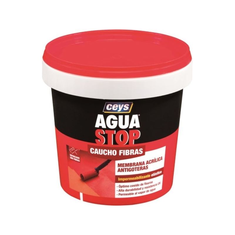 PINTURA IMPERM. CAU/ACR 1 KG RO FIB ANTIG AGUASTOP EL CEYS