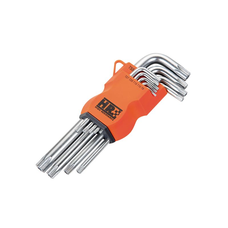 JUEGO 9 LLAVES TORX INVIOLABLE LARGAS HR