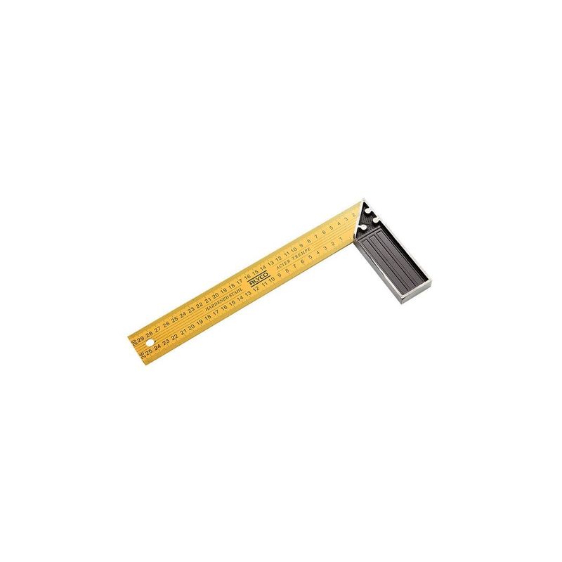 ESCUADRA ACERO TEMPLADO M/ALUMINIO 300MM