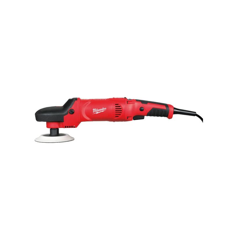AP14-2200E Pulidora angular de 1450W, diámetro del disco 200mm, velocidad variable 490-2100rpm, función de arranque lento. Se suministra con empuñadura auxiliar y plato flexible