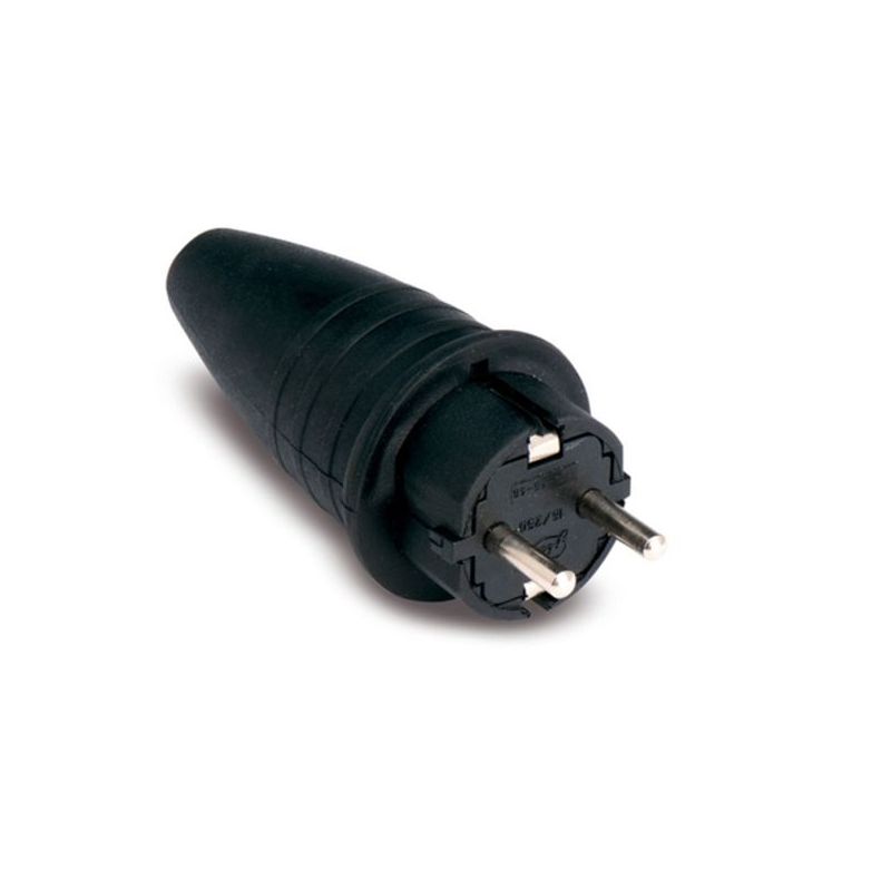 CLAVIJA GOMA TT-16A 250V NEGRA