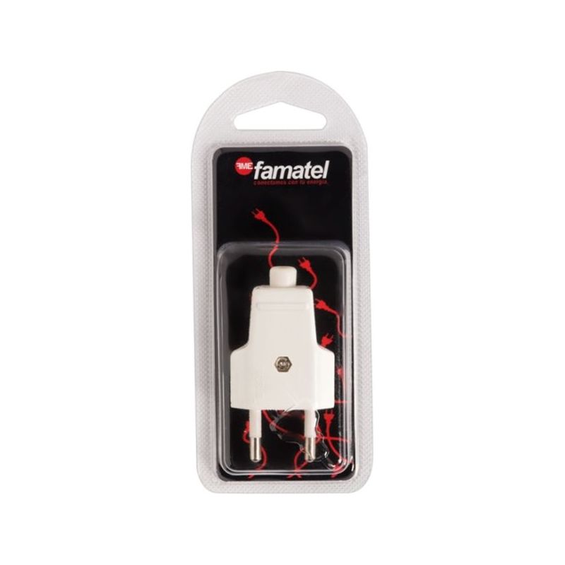 CLAVIJA 10A-250V BLANCA BL FAM