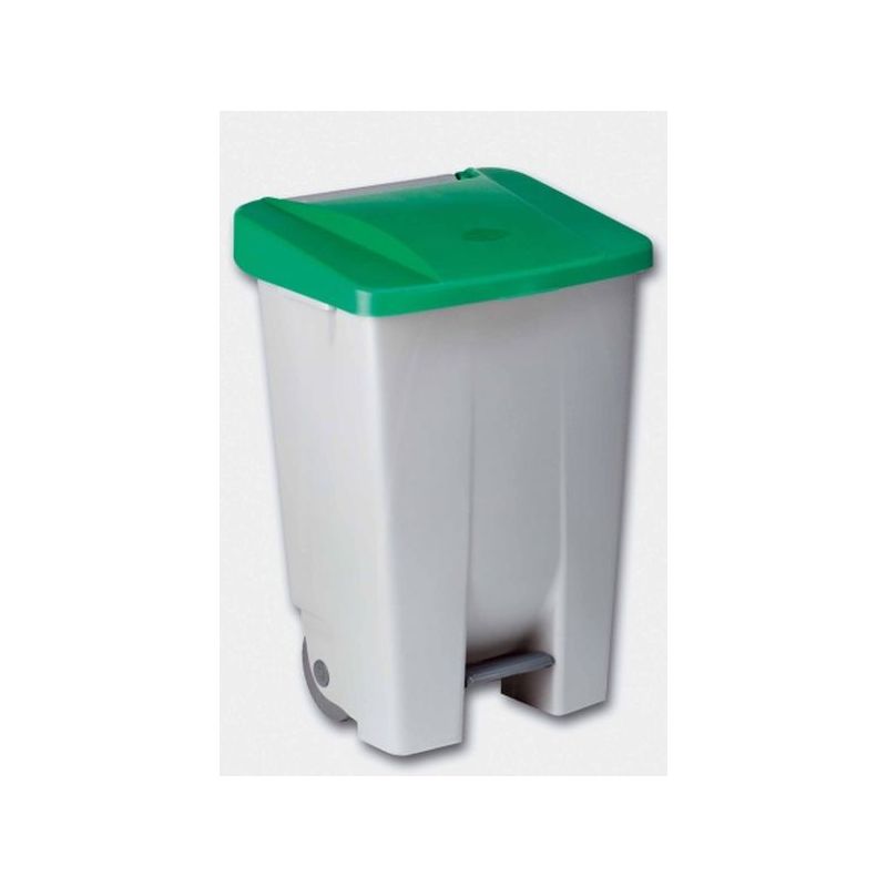 CONTENEDOR BASURA 80 LTR. C/RUEDAS PL VERDE