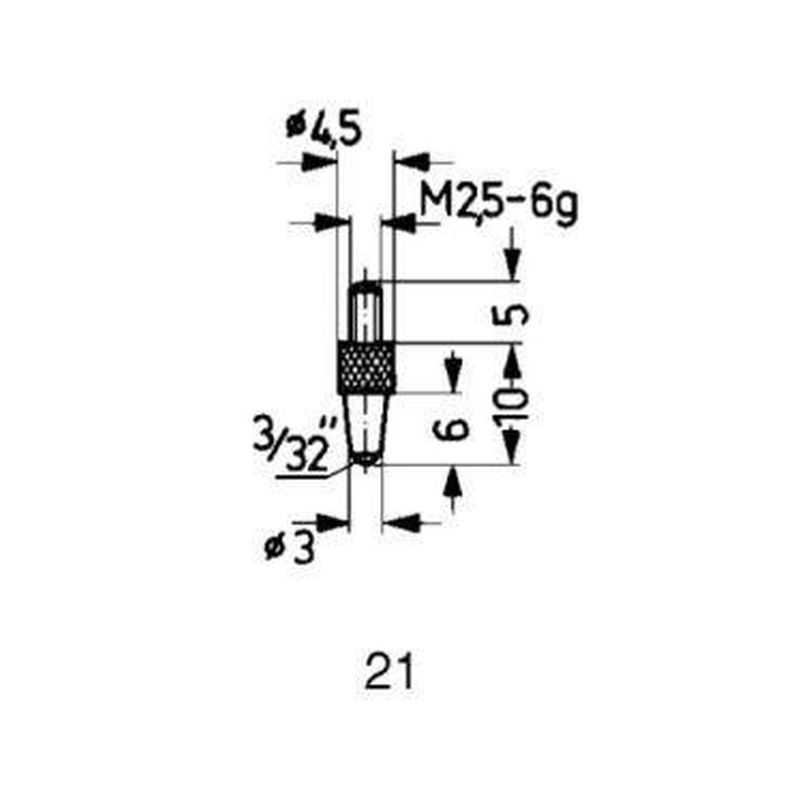 Calibre de medición aceroAbb.21/ 3,0mm Käfer