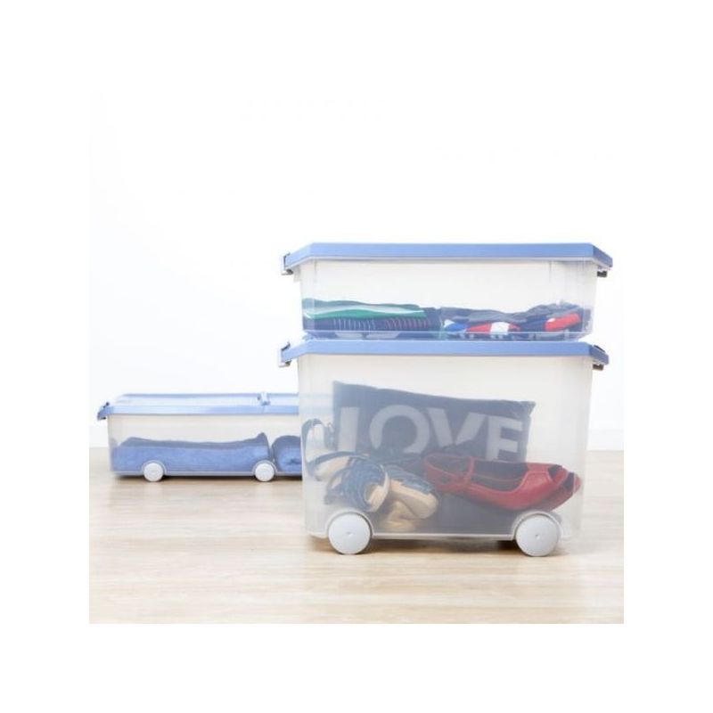 CAJA ORDEN BAJO CAMA 37X40,5X55CM 60LT C/RDA PL TRA TATAY   